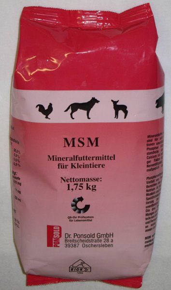 MSM - Mineralfuttermittel für Kleintiere