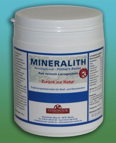 Mineralith - Mineralstoffpulver für Tauben, Geflügel, Vögel und ander Heimtiere